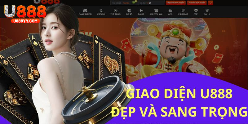 U888 sở hữu giao diện hiện đại 